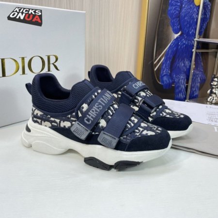 DIOR D-WANDER SNEAKER DEEP BLUE DIOR OBLIQUE TECHNICAL FABRIC - CD101