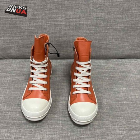 RICK OWENS HIGH-TOP ORANGE WHITE - RO004