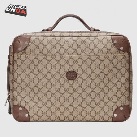 Gucci Beige Briefcase With Logo