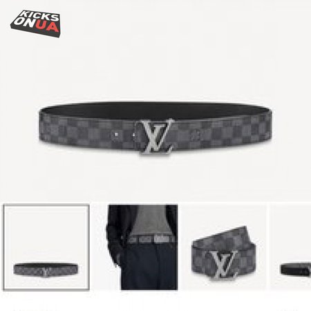 Initiales Reversible Belt Damier Cobalt 40MM Blue/Black