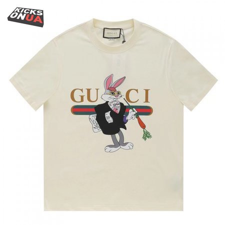 Gucci 2023 Spring and Summer New Year of the Rabbit Limited Letter ogo Short Sleeve T-shirt