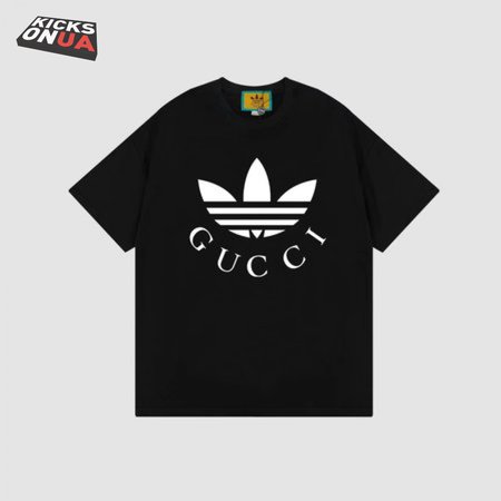 Gucci x Adidas Cotton Jersey T-Shirt Black