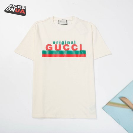 ORIGINAL GUCCI' PRINT OVERSIZE T-SHIRT Beige