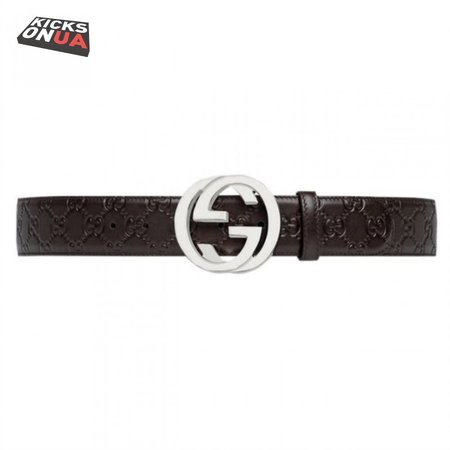 Gucci Guccissima Leather Interlocking GG Buckle Belt - BPR008