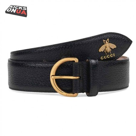 GUCCI BEE PENDANT LEATHER BELT - B48