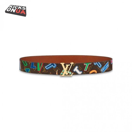 LOUIS X NBA INITIALES 40MM REVERSIBLE BELT MONOGRAM CANVAS CALF LEATHER REVERSE - B75
