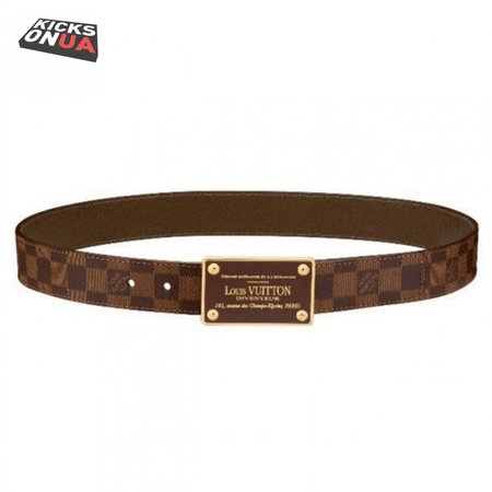 inventeur damier ebene/graphite belt - b159