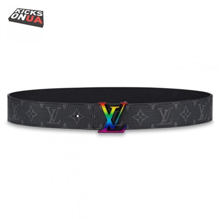 initiales reversible belt monogram eclipse taiga 40mm rainbow - b149