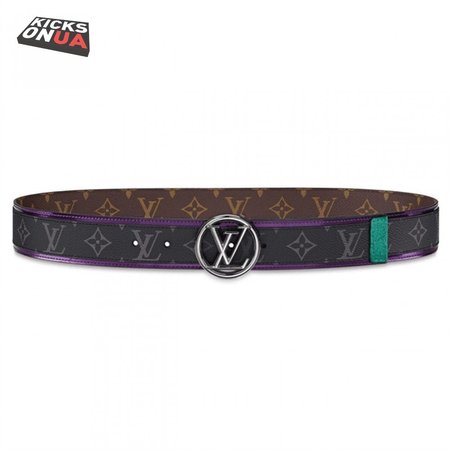 circle 40mm belt monogram eclipse canvas - b143