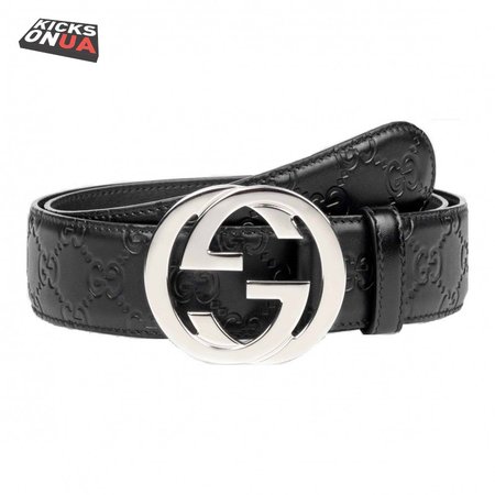 GUCCI INTERLOCKING-G LEATHER BELT - B7
