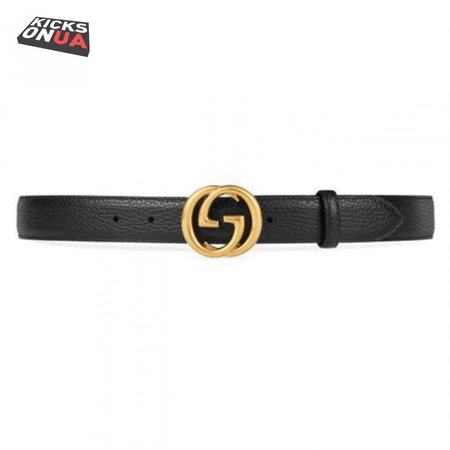GUCCI INTERLOCKING GG LEATHER BELT - B33