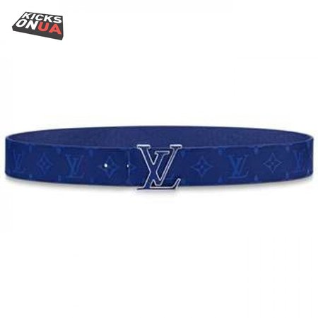 men's initiales 40mm reversible belt blue - b117