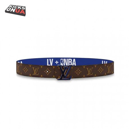 x nba 3 steps 40mm reversible monogram canvas belt - b114