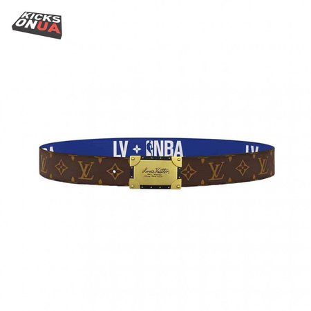 x nba 3 steps 40mm reversible monogram canvas belt - b101