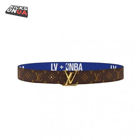 x nba 3 steps 40mm reversible monogram canvas belt - b99