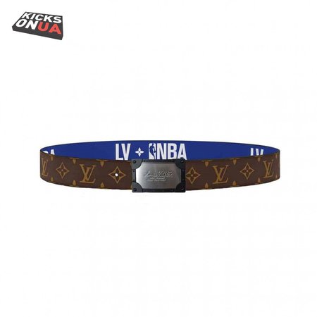 x nba 3 steps 40mm reversible monogram canvas belt - b97