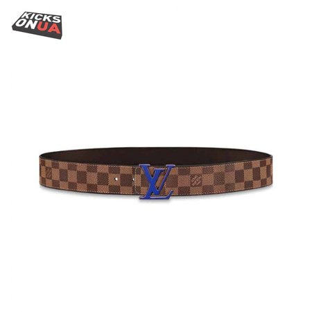 initiales 40mm reversible damier ebene canvas belt - b85