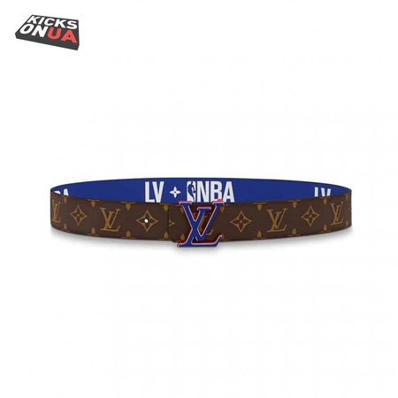 x nba 3 steps 40mm reversible monogram canvas belt - b82