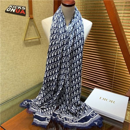 christian dior silk and wool scarf