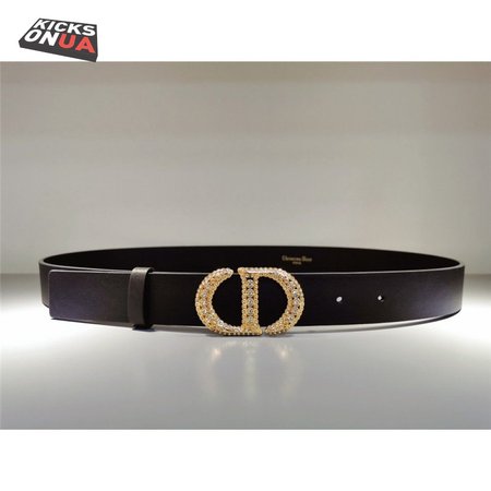 dior CD black leather belt