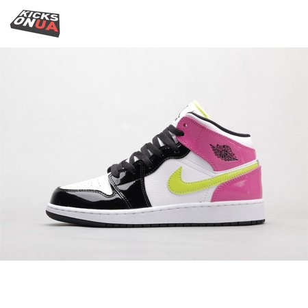 Air Jordan 1 Mid White Black Cyber Pink 36-40