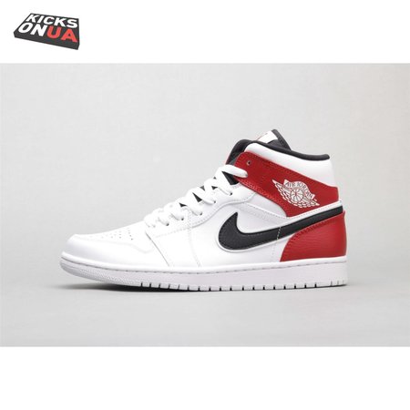 Air Jordan 1 Mid White Black Gym Red 36-46