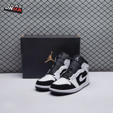 Air Jordan 1 Mid White Black Unisex