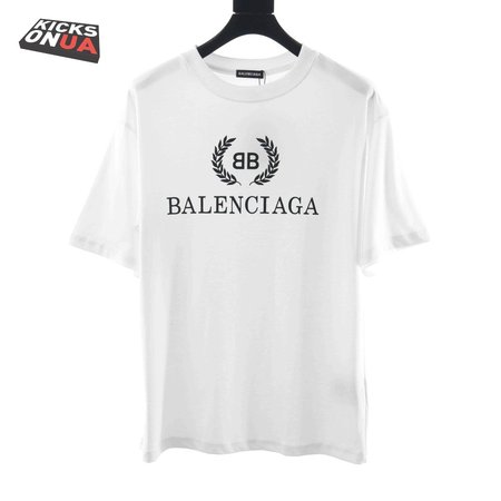 BALENCIAGA WHEAT EAR SHORT SLEEVE WHITE T SHIRT
