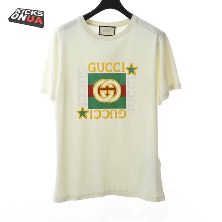 GUCCI 20SS FIVE STAR SQUARE LOGO SHORT SLEEVE T SHIRT
