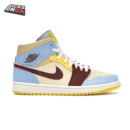 Jordan 1 Mid SE Fearless Maison Chateau Rouge Men's