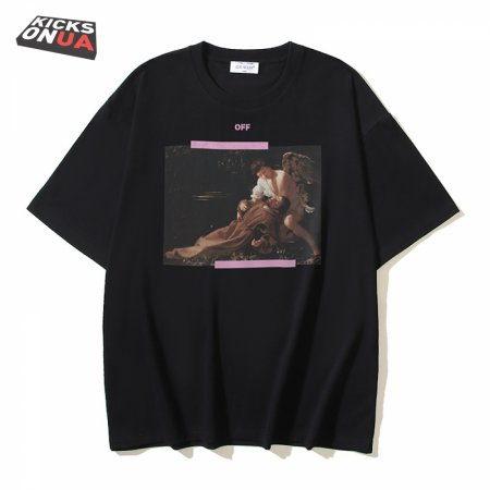 OFF-WHITE Printed Short Sleeve T-Shirt Black