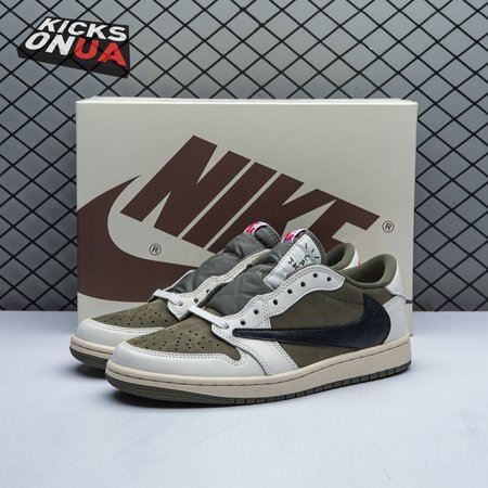 Travis Scott x Air Jordan 1 Low OG Medium Olive DM7866 200 Unisex