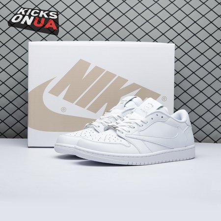 Travis Scott x Air Jordan 1 Low Triple White DM7866 292 Size 36-47.5