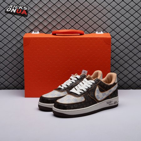 Nike Air Force 1 Low Monogram Brown Damier Azur Unisex