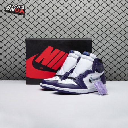 Jordan 1 Retro High Court Purple White Men's