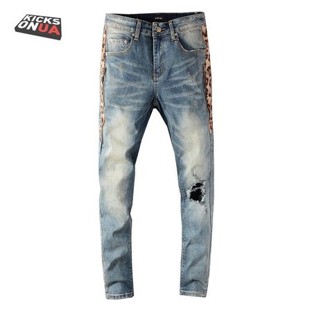 Amiri Cheeta Jeans Light Blue