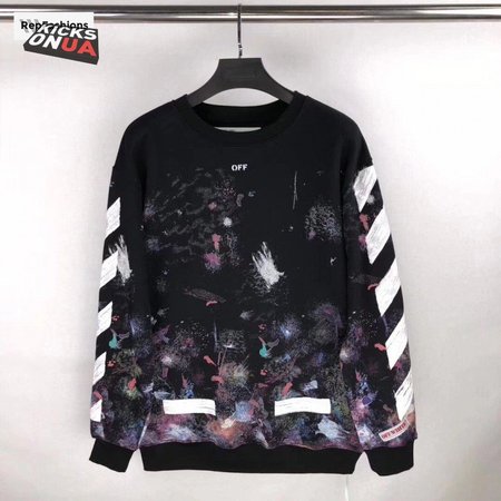 Off White Galaxy Crewneck Sweatshirt 17FW