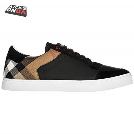 BURBERRY LEATHER AND HOUSE CHECK SNEAKERS - BBR26