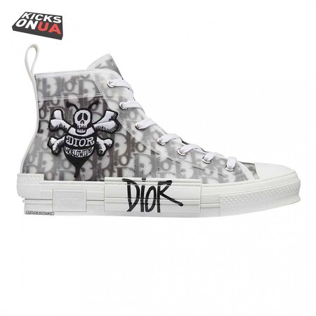B23 HIGH-TOP SNEAKER WITH DIOR AND SHAWN BEE EMBROIDERY PATCH