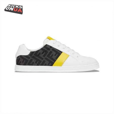 FENDI FF LOGO PRINT LOW-TOP SNEAKERS - FD17