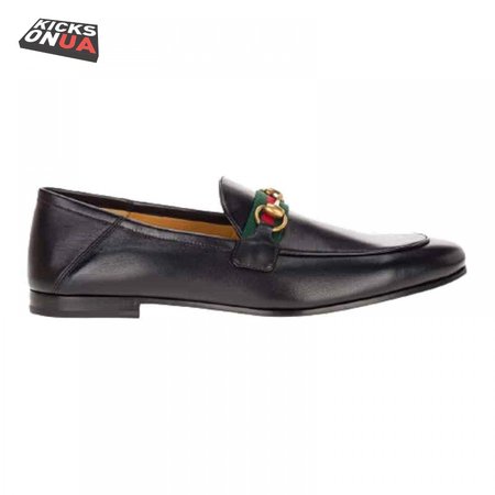 GUCCI 10MM LEATHER FOLDABLED LOAFERS W/ WEB - LDG017